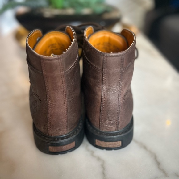 Brown Leather Timberland Boots – Size 8 Men Rugged Street Style,Outdoor Fashion - Picture 4 of 17